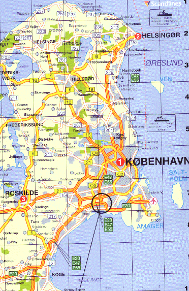 danemark carte Helsingor